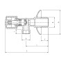 PERFEXIM  ZAWÓR PODŁĄCZENIOWY GRZYBKOWY PHA-018 1/2" x 3/8" 02-018-1510-000